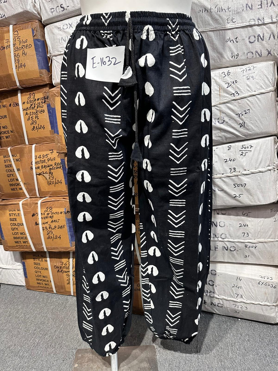 PLAZZO PANTS "BLACK, WHITE"