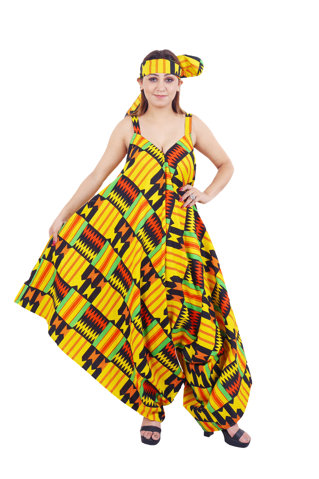Jumpsuit "Yellow, Black, Green, Red"