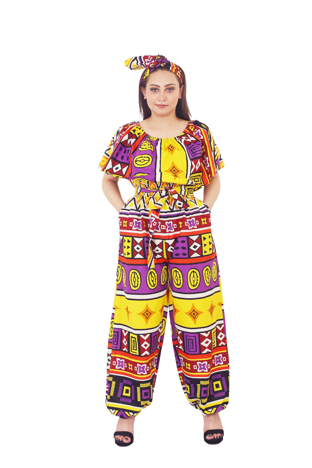 Jump suit "Yellow, Purple, Red"